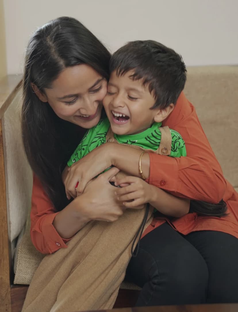 Sonali Sarkar with her child